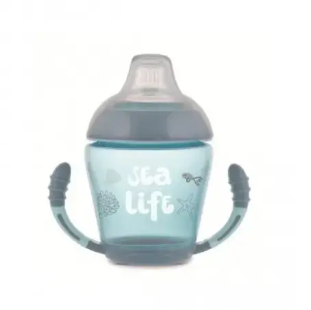 Кружка-непроливайка Canpol babies Sea Life з м'яким силіконовим носиком,  сіра 56/501, 230 мл