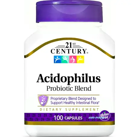 Смесь ацидофильних пробиотиков АЦИДОФИЛУС 21st CENTURY 175 мг,100 капс.