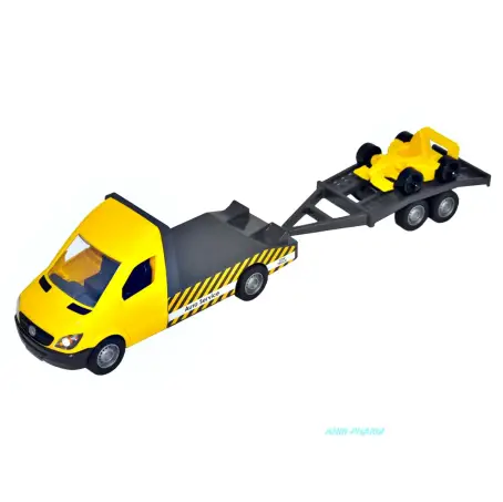 ІГРАШКА АВТО Mercedes-Benz Sprinter Евакуатор з лафетом жовт.