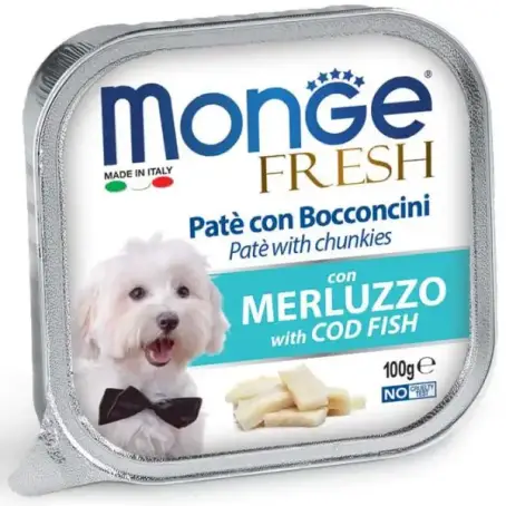 Влажный корм Monge Dog Fresh с треской 0,1 кг