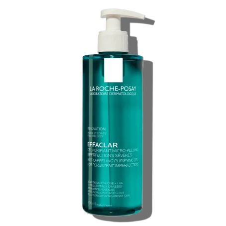 Гель-микропилинг La Roche-Posay Effaclar для очищения проблемной кожи лица и тела для уменьшения устойчивых недостатков 400 мл