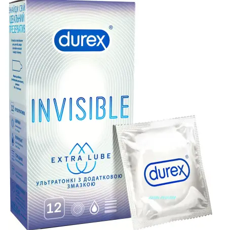 Презервативы DUREX Invisible Extra Lubricated №12