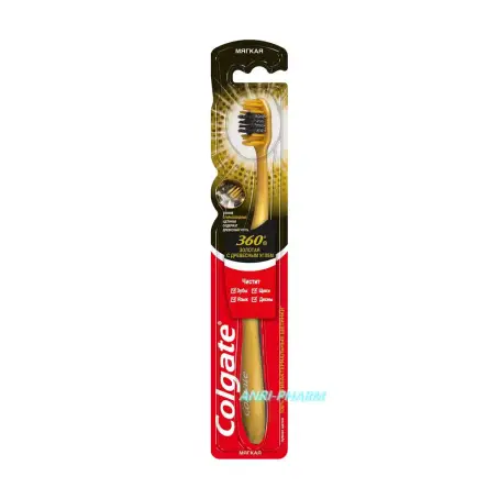 ЩІТКА ЗУБН. COLGATE 360 з деревн. вугіллям золота сер. жор.