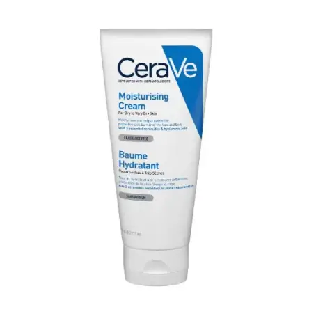 Крем CeraVe зволожуючий для сухої і дуже сухої шкіри обличчя і тіла, 177 мл