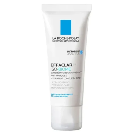 LA ROCHE POSAY Ефаклар Ейч Ізо-Біом, заспокійливий відновлювальний зволожувальний крем для зневодненої чутливої шкіри, схильної до недоліків, 40 мл