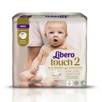 Підгузки Libero Touch розмір 2, 3-6 кг, 32 штуки