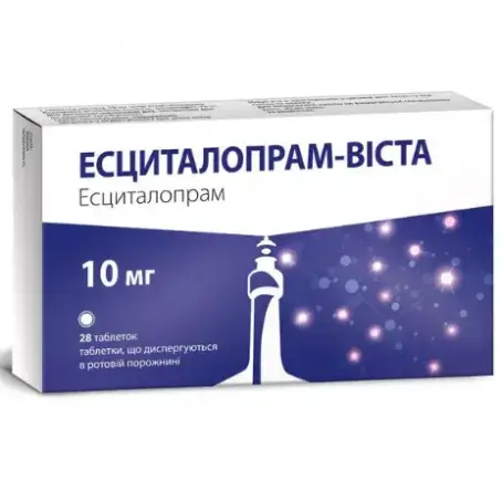 Есциталопрам-Віста таблетки, дисперг. в рот. порож. по 10 мг №28