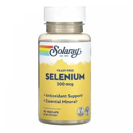 Solaray Селен Selenium 200 мкг без дрожжей, 90 веганских капсул