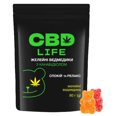 CBD Желейні ведмедики з канабідіолом, 80 г