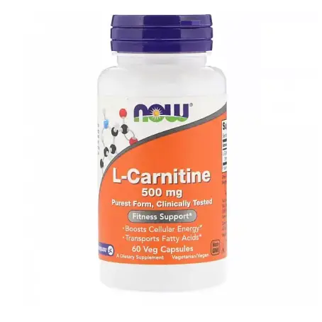 Л-Карнітин NOW Foods 500 мг 60 вег. капс.