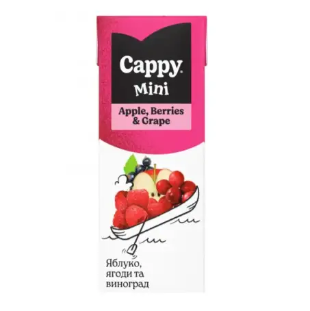Нектар Cappy mini Яблуко-ягоди-виноград т/п 200 мл
