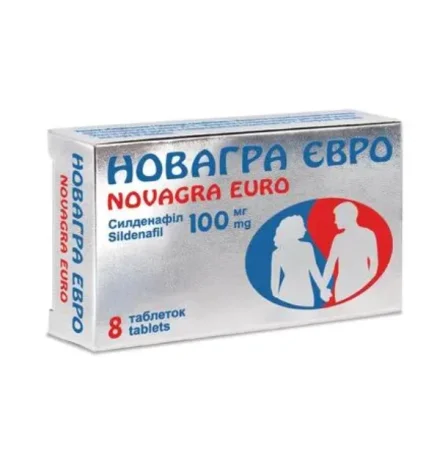 Новагра Євро таблетки 100 мг №8 табл. в/о