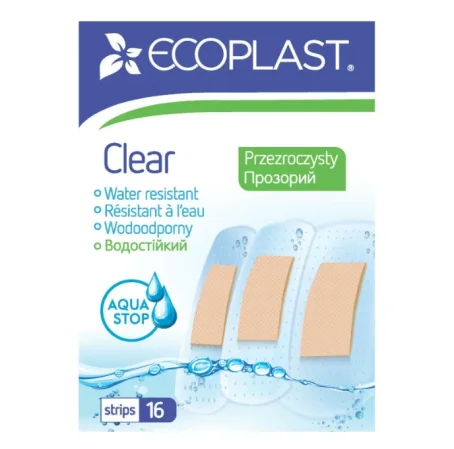 Пластырь медицинский Ecoplast Прозрачный полимерный, 16 шт.