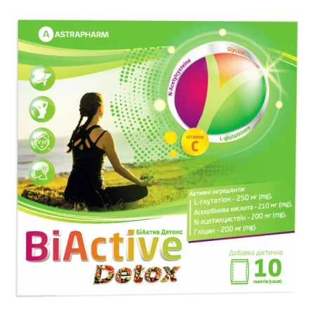 Біактив Детокс порошок для внутрішнього застосування в пакетах-саше по 6 г упаковка 10 шт 