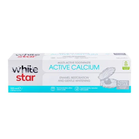 Мультиактивная зубная паста White Star "Active Calcium / Активный Кальций", 100 мл