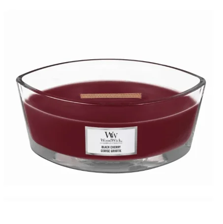WOODWICK 76100E СВЕЧА Эллипс Черная Вишня 453г.