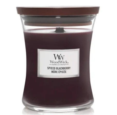 WOODWICK 92078E СВЕЧКА Средний Ежевика со Специями 275г.