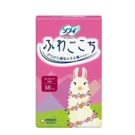 Прокладки гигиенические ежедневные Unicharm Sofy Soft Comfort (аромат розы), 38 шт