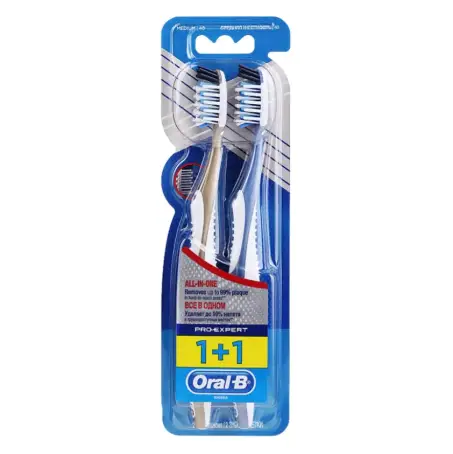 Зубная щетка Oral-B Pro Expert Все в одном 40 средняя 1+1 шт