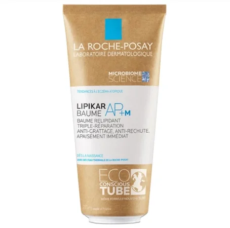 LA ROCHE POSAY Липикар Бальзам АП+М, липидовосстановительный бальзам для ухода за сухой, очень сухой и склонной к атопии кожей лица и тела младенцев, детей и взрослых, 200 мл