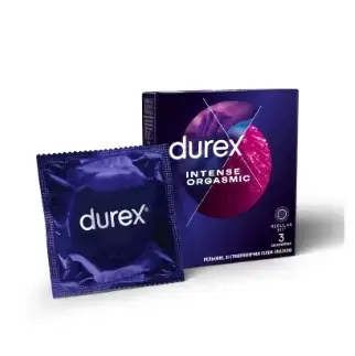  DUREX  Intense Orgasmic Презервативи рельєфні зі стим. гелем-змазкою для посилення оргазму, № 3