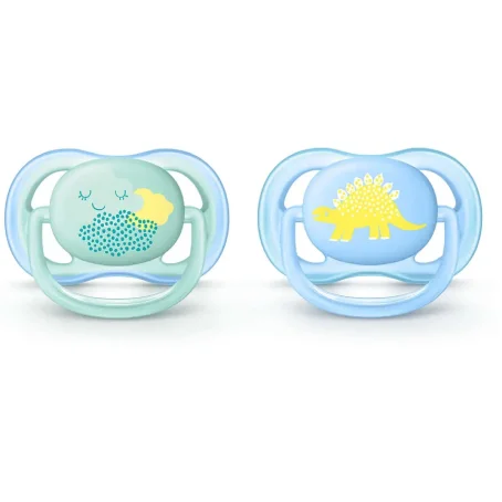 Пустушка Philips Avent Ultra Air з декором, 0-6 міс, 2 шт. (SCF344/20)