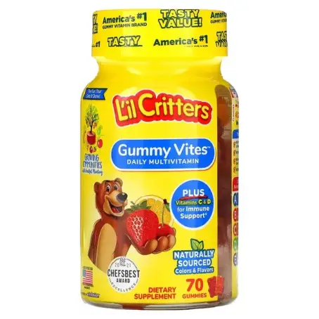 КОМПЛЕКС МУЛЬТИВІТ. ДЛЯ ДІТ. L’IL CRITTERS Gummy Vites №70 жув. цук.