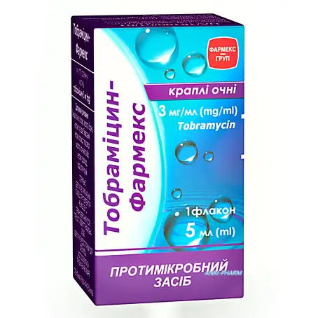 ТОБРАМІЦИН-ФАРМЕКС 3 мг/мл 5 мл краплі оч. фл.-крап.