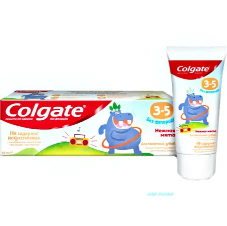 Зубная паста COLGATE ДИТ. Ніжна м'ята б/фторида 3-5 р. 60 мл