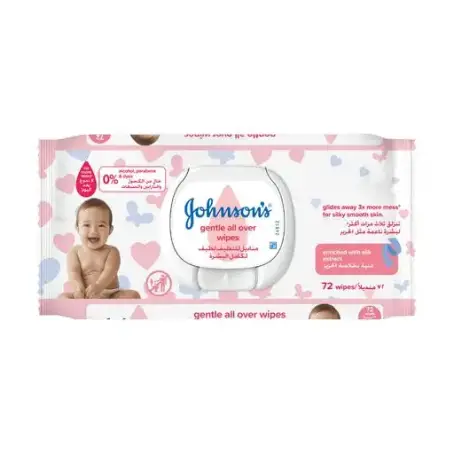Серветки вологі Johnson's Baby Ніжна турбота дитячі, 72 шт