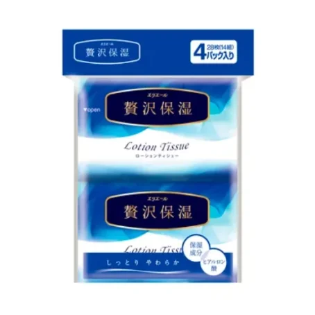 Платочки бумажные Elleair Premium Lotion экстрауспокаивающие,
