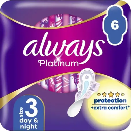 Прокладки гігієнічні Always Platinum Day&Night 5 крапель 3 розмір 6 шт