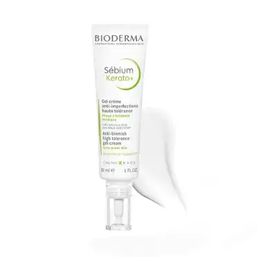 Крем-гель для обличчя Bioderma Sebium Kerato+ проти акне та вугрових висипів, 30 мл