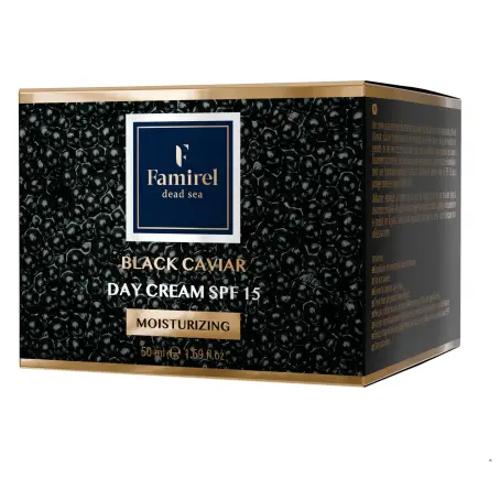 Зволожувальний денний крем проти зморшок Famirel Black Caviar з чорною ікрою SPF 15, 50мл