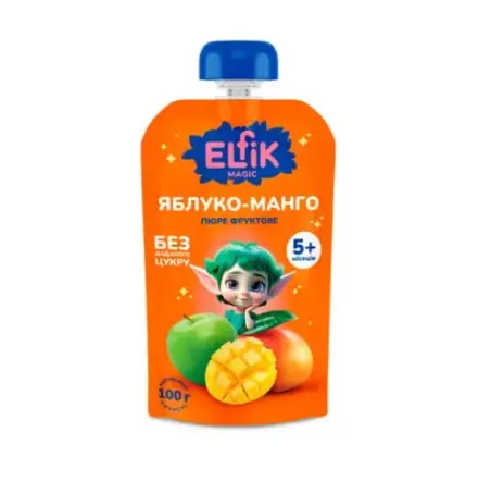 Пюре Elfik Magic яблуко-манго 100 г, doy-pack