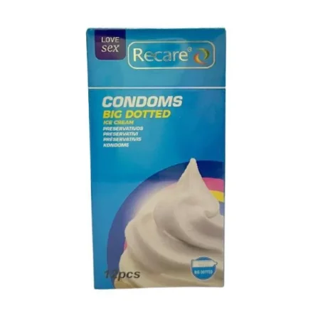 Презервативи латексні з силіконовою змазкою "Recare®" з крапками №12