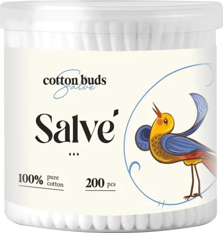 Ватные палочки Salve круглые, 200 шт