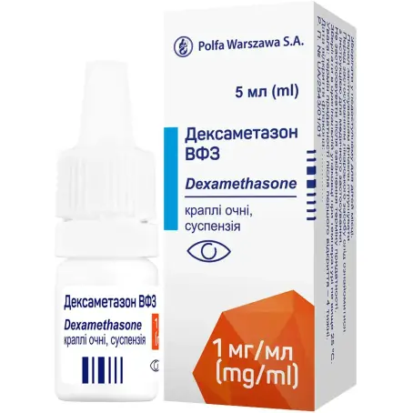 Дексаметазон ВФЗ краплі очні суспензія 0,1 % флакон-крапельниця 5 мл