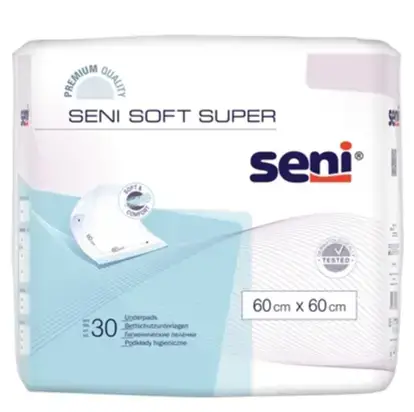 Пелюшки Seni Soft Super одноразові гігієнічні 60х60 см, 30 шт