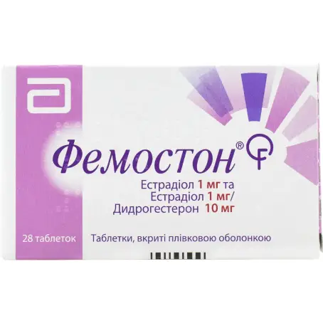 Фемостон таблетки покрытые пленочной оболочкой комби-упаковка 1 мг + 10 мг №28