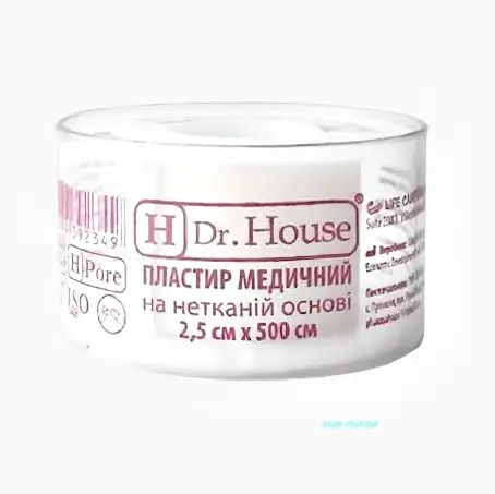 ПЛАСТ. H Dr. House 2,5 см х 500 см на н/ткан. основе КУ