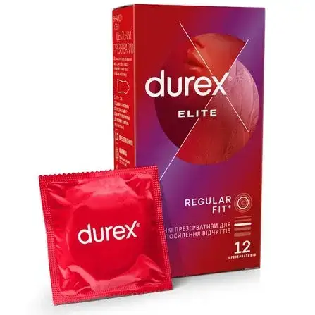  DUREX Elite Презервативи особливо тонкі з дод. змазкою №12