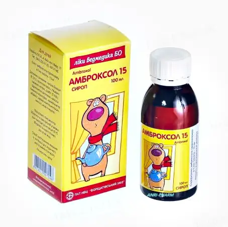 АМБРОКСОЛ 15 мг/5 мл 100 мл сироп фл. (Борщагівський ХФЗ/031286)
