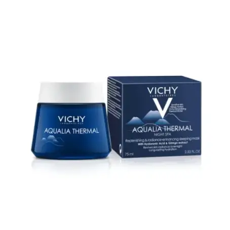 Крем-гель Vichy Aqualia Thermal нічний для глибокого зволоження, усуває ознаки втоми, 75 мл