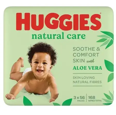 Серветки вологі дитячі Huggies Natural Care 3х56 шт