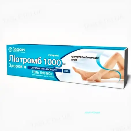 ЛІОТРОМБ 1000-ЗДОРОВ'Я 100 г гель туба