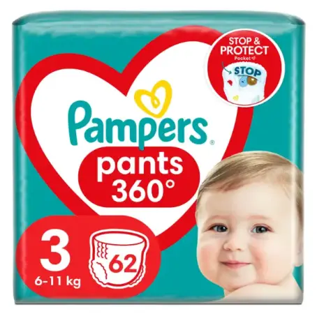 Підгузки-трусики Pampers Pants Midi одноразові 3 (6-11 кг) 62 шт.