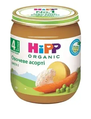 ПЮРЕ HIPP Овочеве Асорті з 4 міс. 125 г