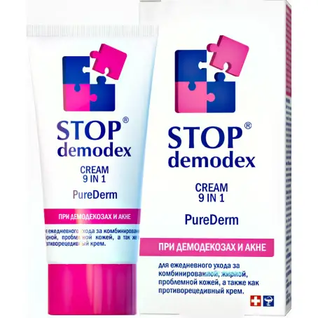 МАСКА STOP DEMODEX PureDerm 9в1 поросуж. очищ. для жирн. пробл. кожи 50 мл