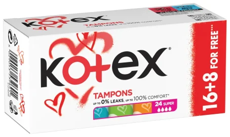 Тампоны гигиенические Kotex Super 16+8 promo (акция)